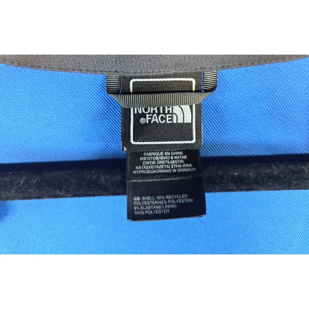 The North Face Apex Soft Shell Jacket Blue Black Men's Medium Full Zip